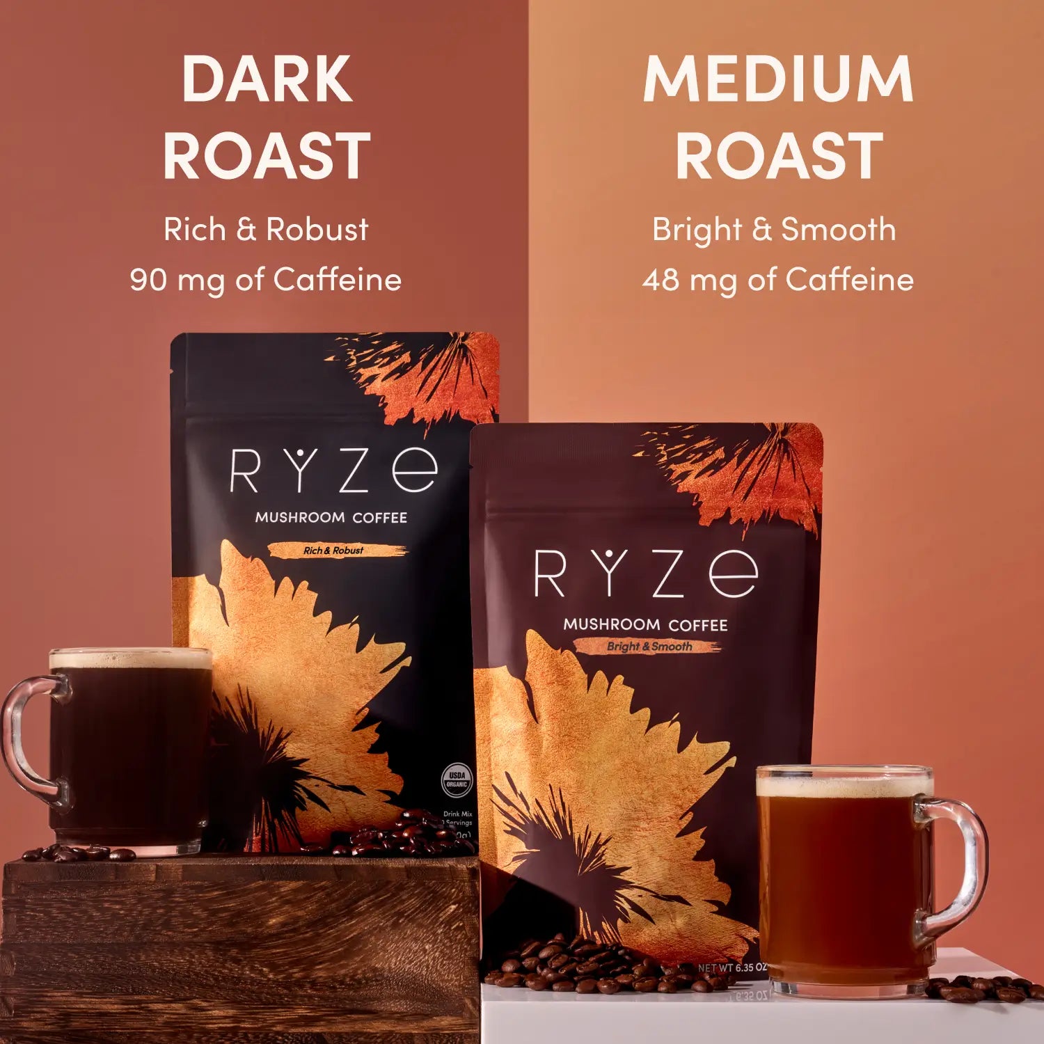 Mushroom Coffee Dark Roast (30 Servings)